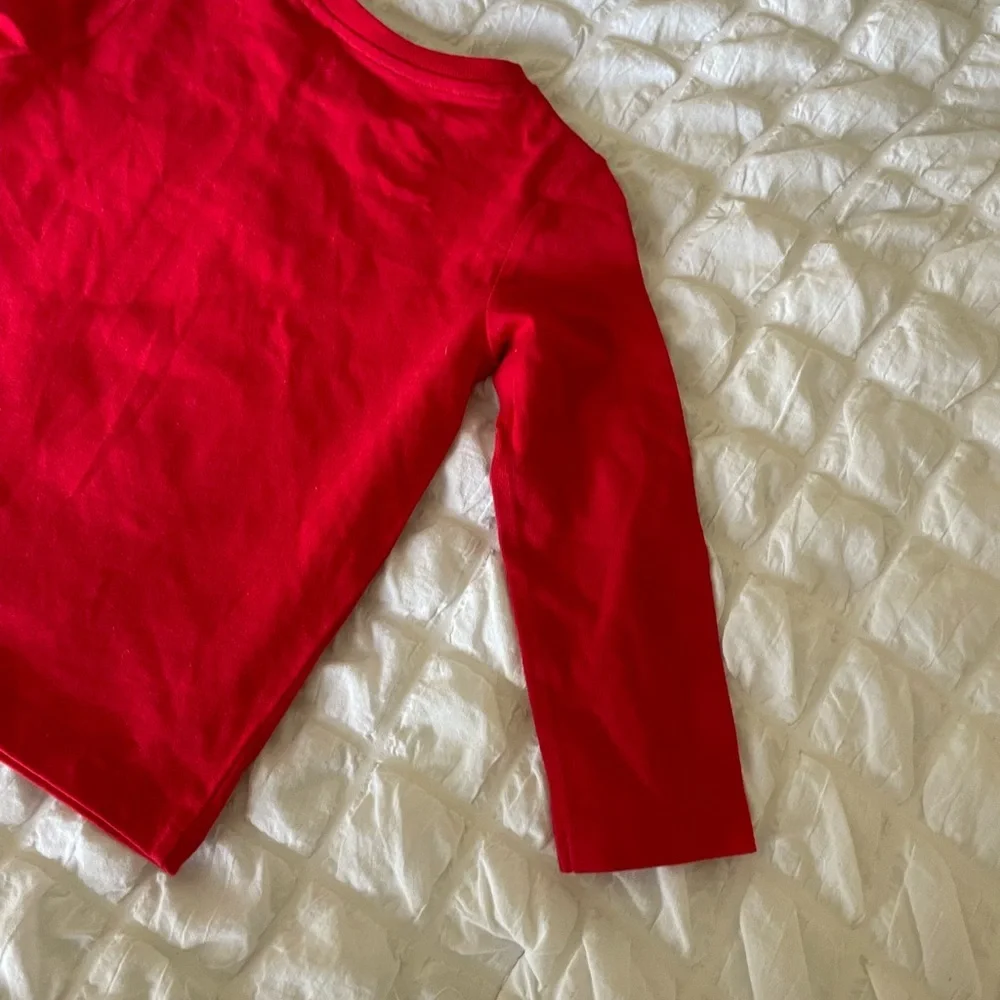 Boden Red Long Sleeve Christmas Tee - Picture 7 of 7